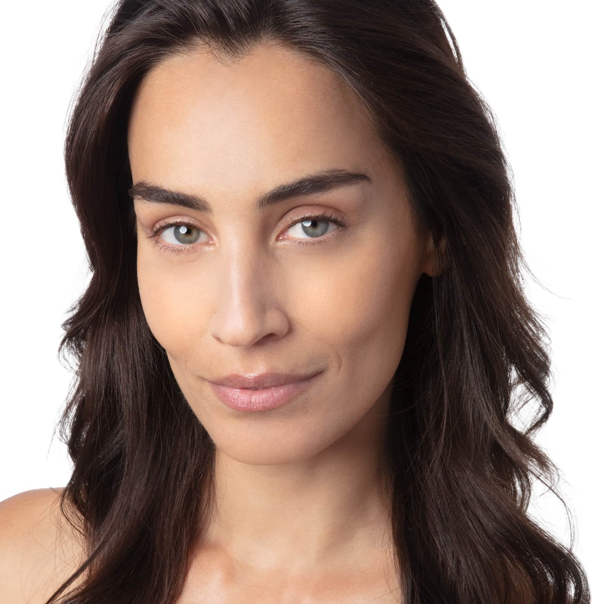 Dermelect Empower Anti-Wrinkle Treatment on woman with smooth clear skin close up for anti aging