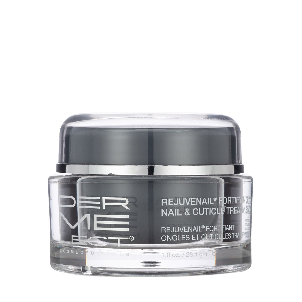 Dermelect Rejuvenail fortifying nail and cuticle treatment cream jar silver pot for stronger nails