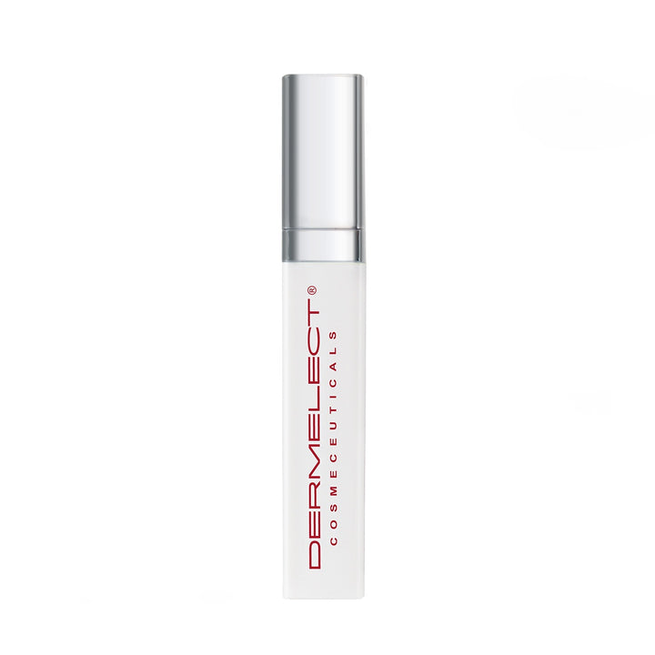Dermelect XL Lash Volumizer white tube with silver cap cosmetic lash serum packaging