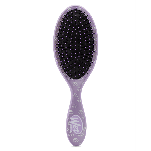 Disney 100 wet brush in purple with flexible bristles for easy detangling of all hair types