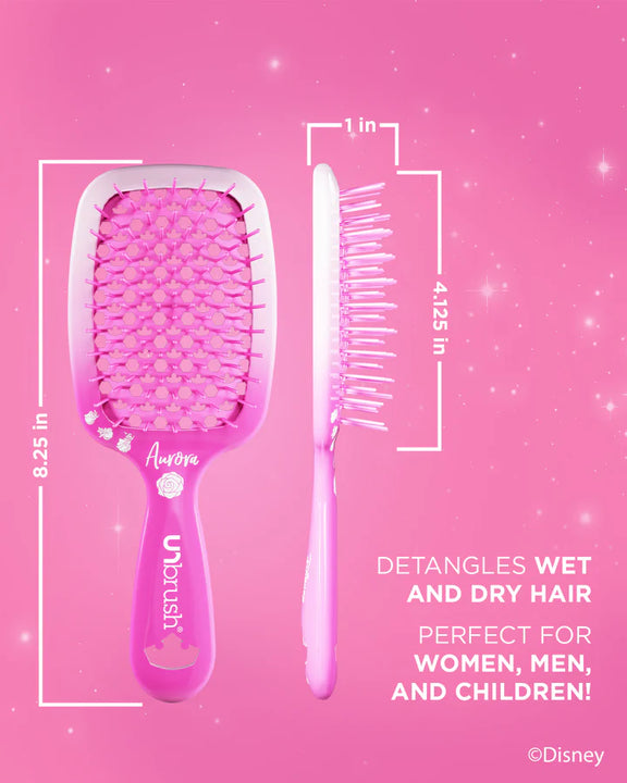 Unbrush Disney Princess detangling hair brush in pink designed for all hair types and ages