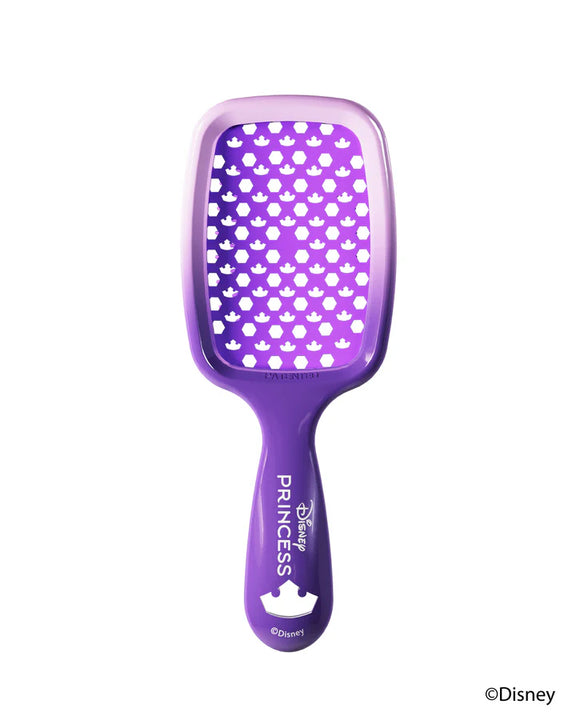 Disney Princess detangling hair brush in purple with a patterned design for smooth, easy styling