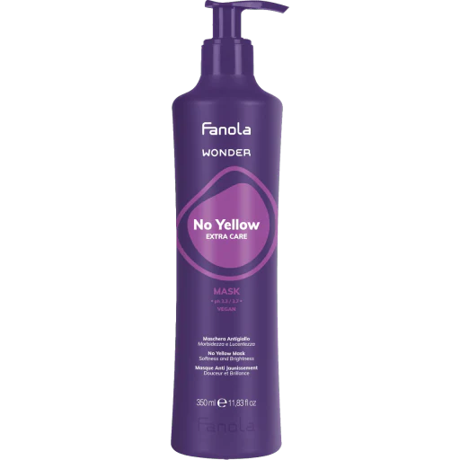 Fanola No Yellow Hair Mask 350ml for neutralizing unwanted yellow tones in blonde hair