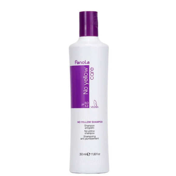Fanola No Yellow Shampoo 350ml for removing yellow tones from bleached or gray hair