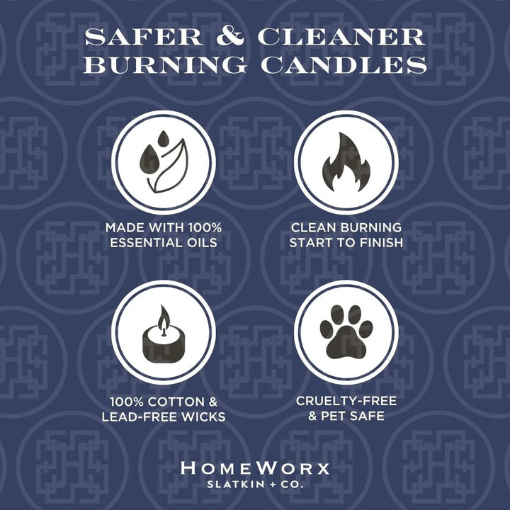 HomeWorx by Slatkin Co. blueberry cheesecake scented candle features safer cleaner burning with essential oils cotton lead-free wicks and pet safe