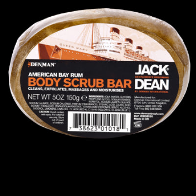 Denman Jack Dean Body Scrub Bar American Bay Rum 5 oz