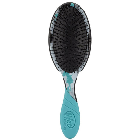 Wet Brush Inked Impressions tattoo style hair brush in blue with black bristles for gentle detangling