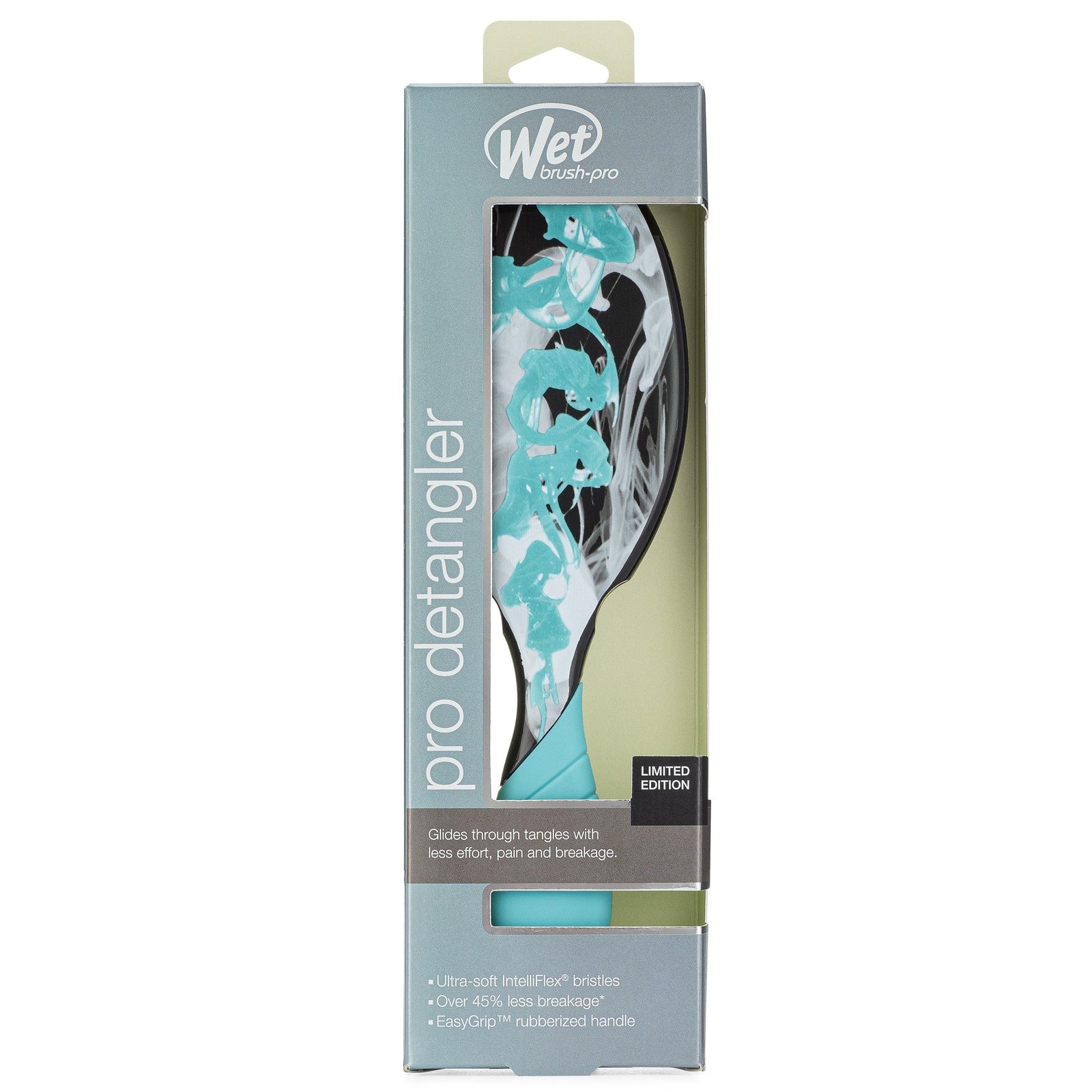 Wet Brush Inked Impressions tattoo style hair brush pro detangler with sea horse design in packaging
