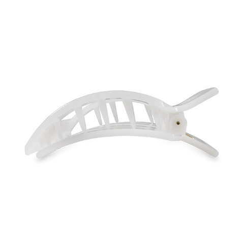 Medium white hair claw clip designed for secure styling and everyday use