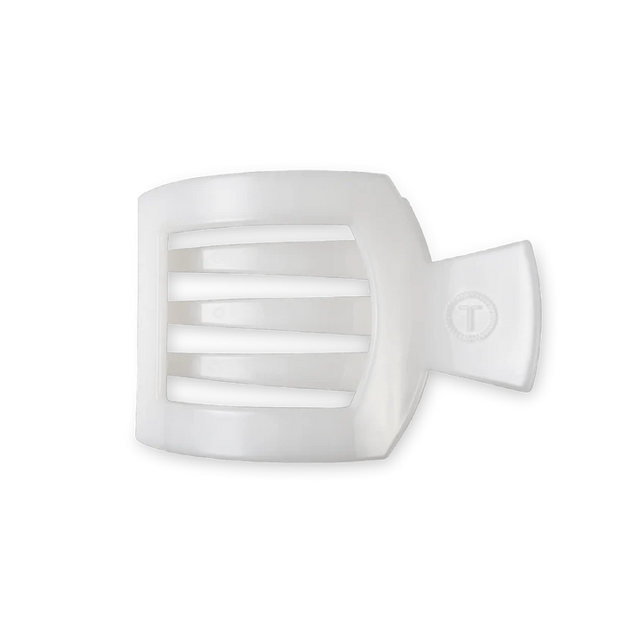 Teleties medium white hair claw clip with a modern design for secure hair styling