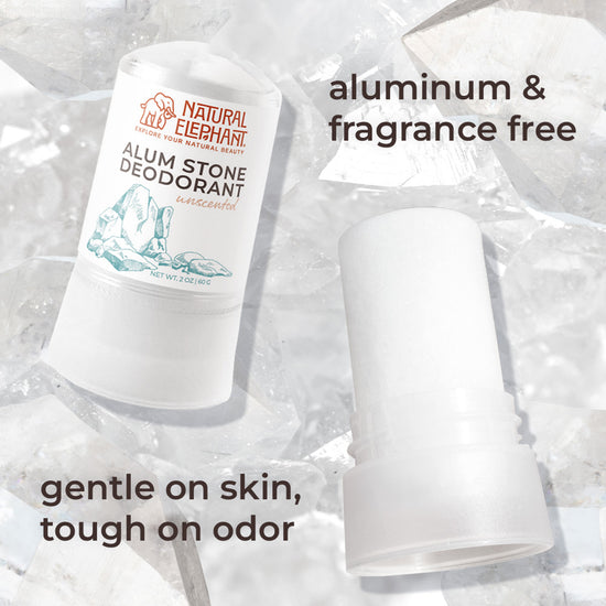 Natural Elephant natural mineral deodorant alum stone stick gentle on skin tough on odor