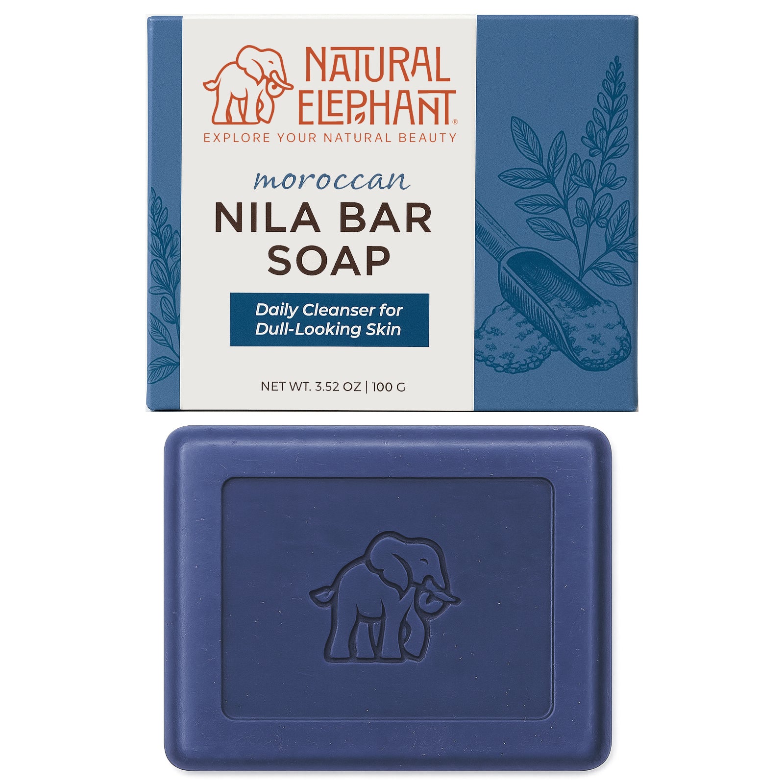 Natural Nila Bar Soap for face by Natural Elephant, a daily cleanser for dull-looking skin