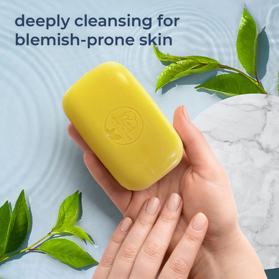 Natural Elephant Dead Sea Sulfur Soap for acne, deeply cleansing bar for blemish-prone skin