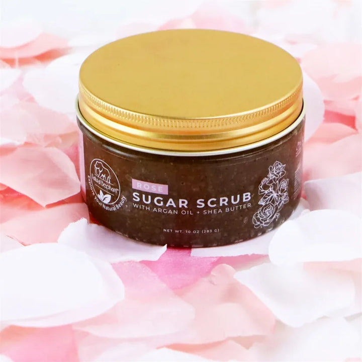 Natural Elephant Rose Sugar Scrub with Argan Oil and Shea Butter for smooth skin