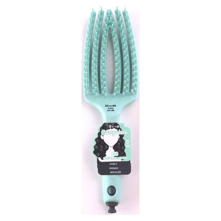 Olivia Garden CurlyHair brush in mint green designed for curly hair types 2C to 4A