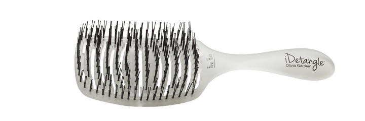 Olivia Garden iDetangle brush with flexible bristles and ergonomic handle for easy detangling
