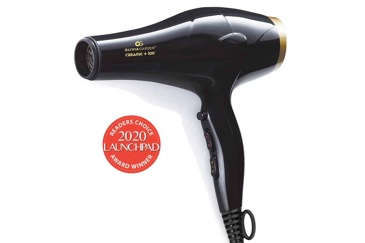 Olivia Garden professional hair dryer in black with ceramic and ion technology award winner 2020