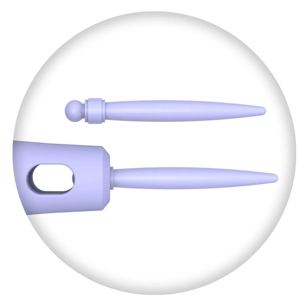 Olivia Garden large paddle brush for thick hair handle replacement part in lavender color