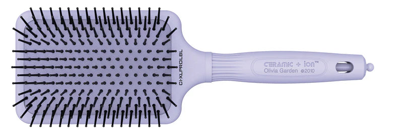 Olivia Garden large paddle brush for thick hair with ceramic and ion technology in lavender color