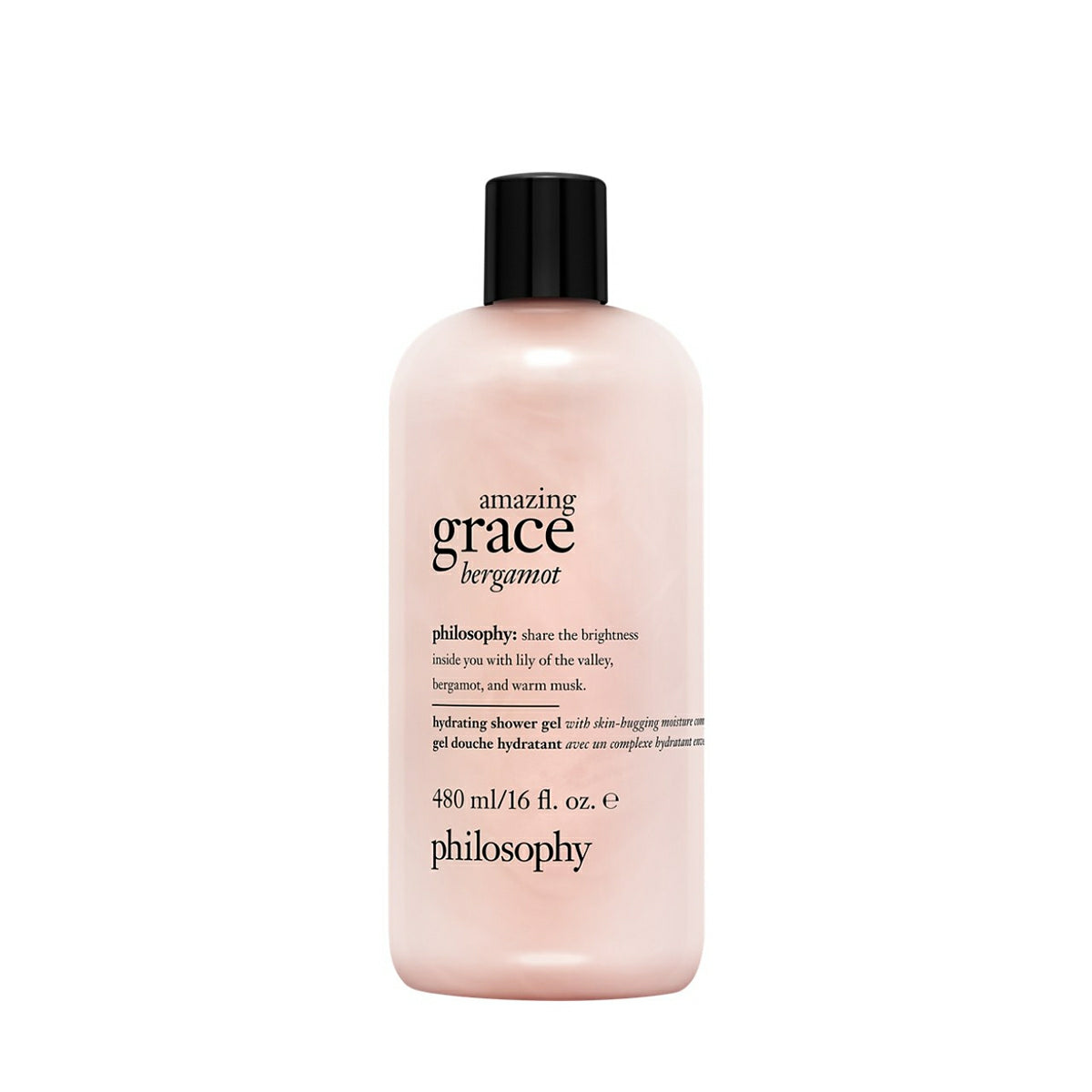 Philosophy Amazing Grace Bergamot shower gel in 16 fl oz bottle with hydrating formula