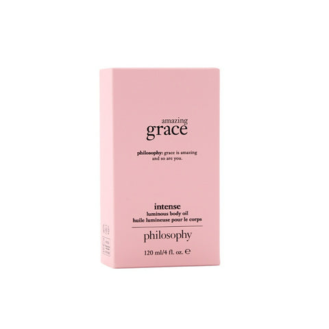 Philosophy Amazing Grace body oil 120 ml pink box with elegant text branding