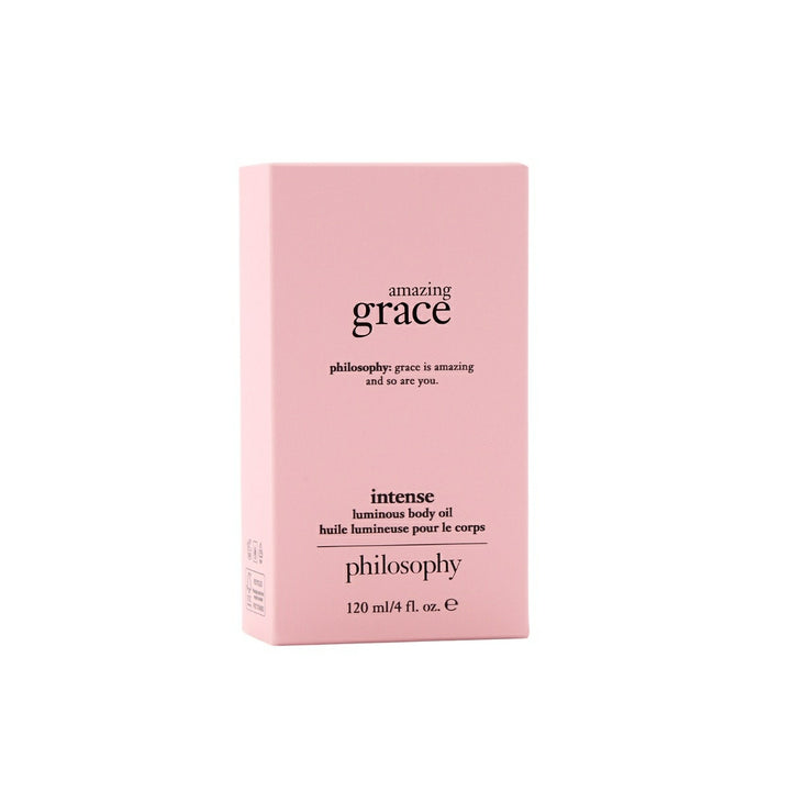 Philosophy Amazing Grace body oil 120 ml pink box with elegant text branding