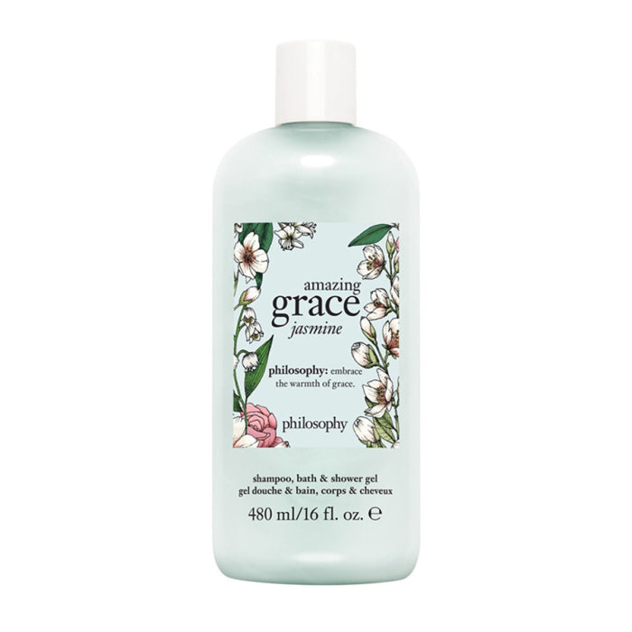Philosophy Amazing Grace Jasmine shower gel 480ml bottle with floral label for bath and shower