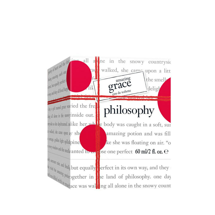 Philosophy Amazing Grace perfume gift box with red polka dot design and 60 ml bottle inside