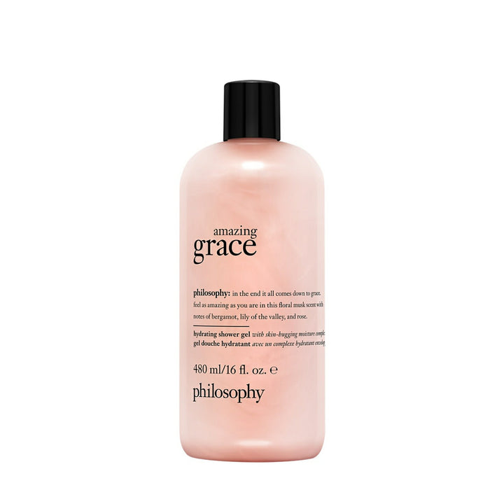 Philosophy Amazing Grace shower gel 16 oz bottle with hydrating formula and floral musk scent