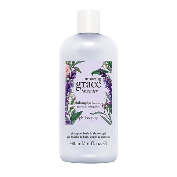 Philosophy Amazing Grace lavender shower gel bottle 16 fl oz with floral label