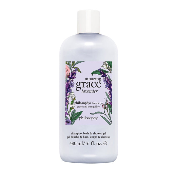 Philosophy Amazing Grace lavender shower gel bottle 16 fl oz with floral label
