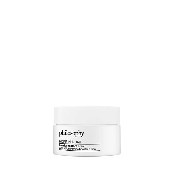 Philosophy Hope In A Jar cream white barrier restore moisturizer in minimalist jar for daily use