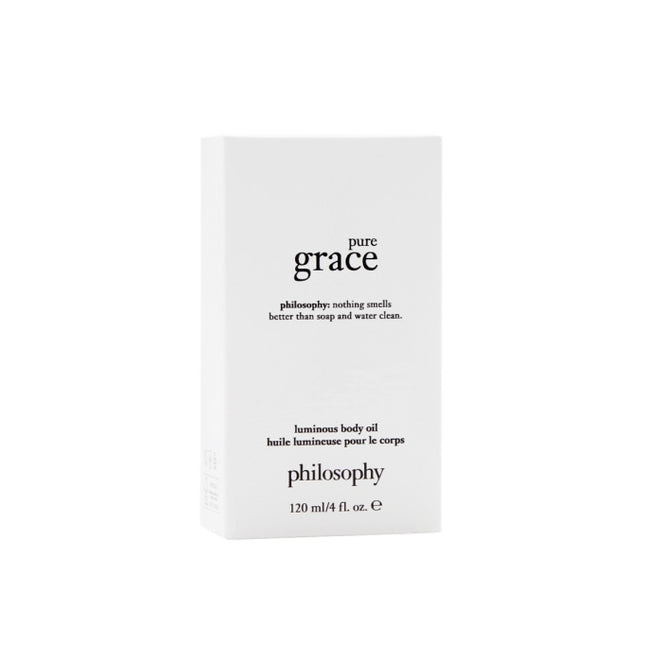 Philosophy Pure Grace body oil 120 ml luminous fragrance in white packaging