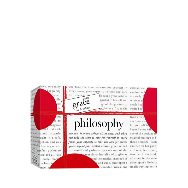 Philosophy Pure Grace gift set with eau de toilette in white and red packaging