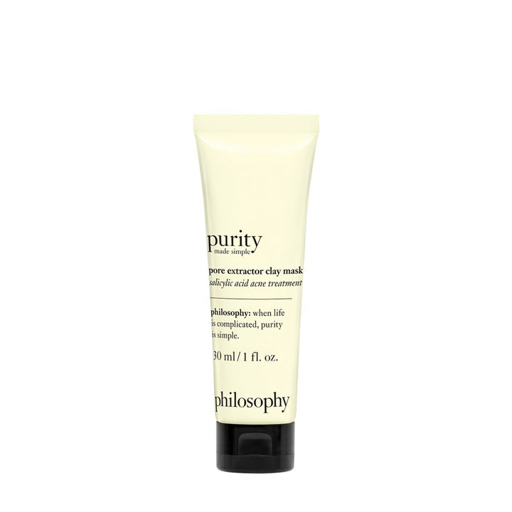 Philosophy travel size clay mask Purity pore extractor with salicylic acid acne treatment
