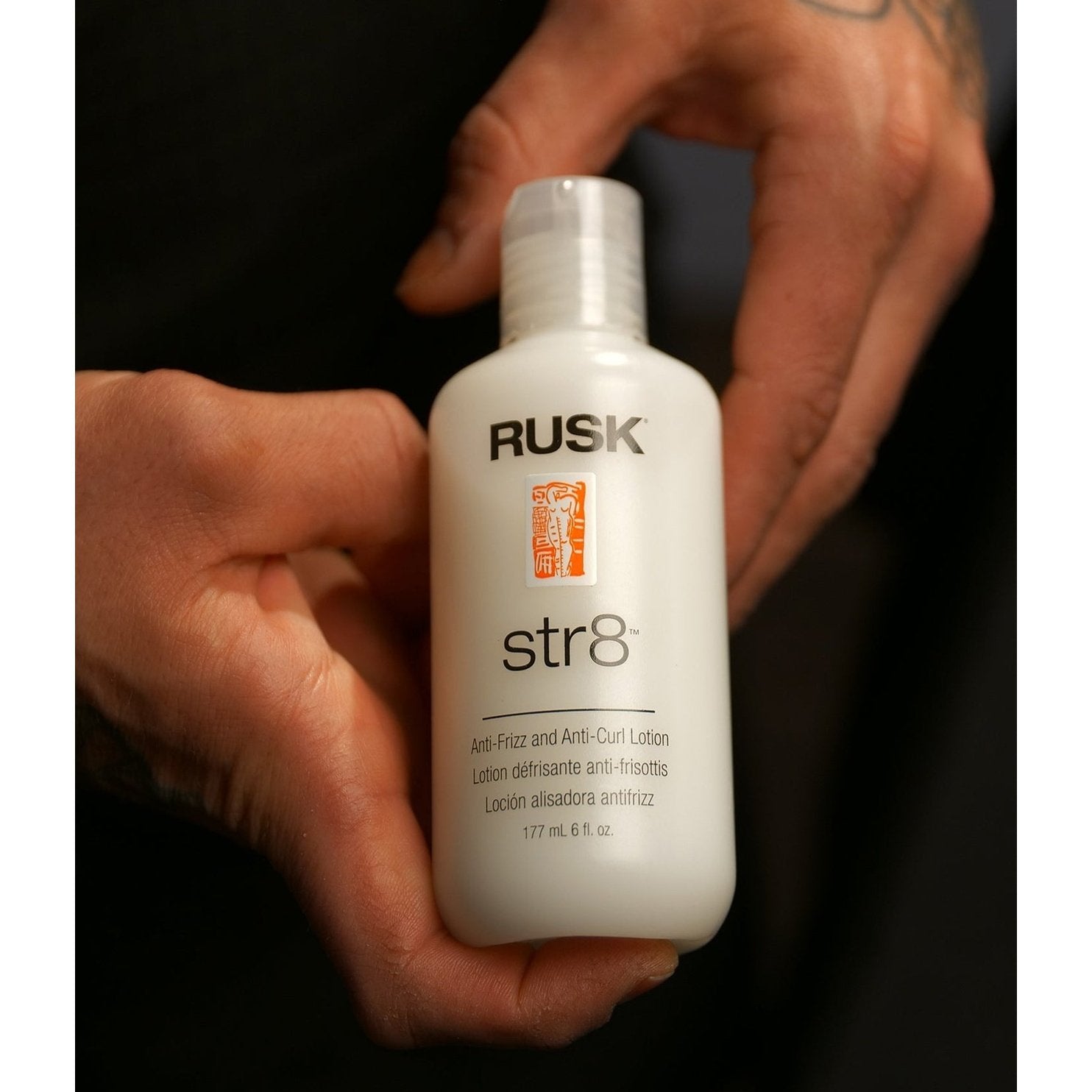 Rusk Str8 Anti-Frizz and Anti-Curl Lotion 6 oz.