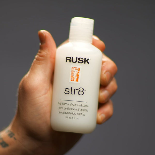 Rusk Str8 Anti-Frizz and Anti-Curl Lotion 6 oz.