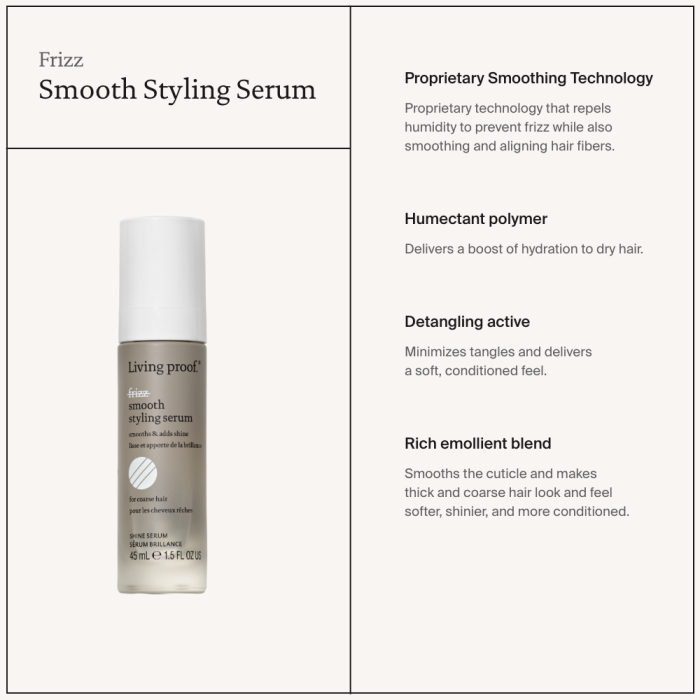 Living Proof No Frizz Smooth Styling Serum 1.5oz