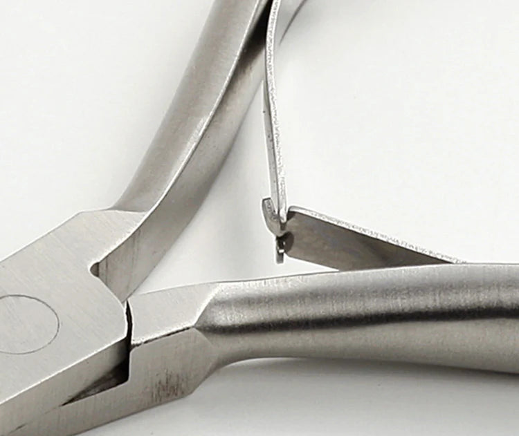 Close-up of Seki Edge nail clippers made from stainless steel with precision cutting design
