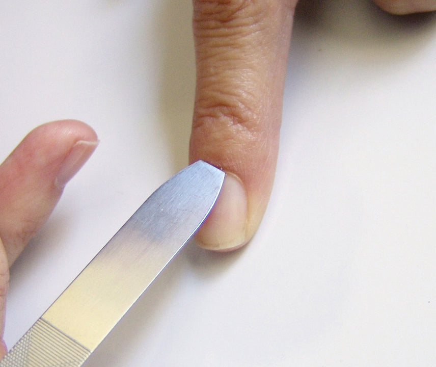 Seki Edge stainless steel nail file with cuticle pusher for precise nail grooming and care