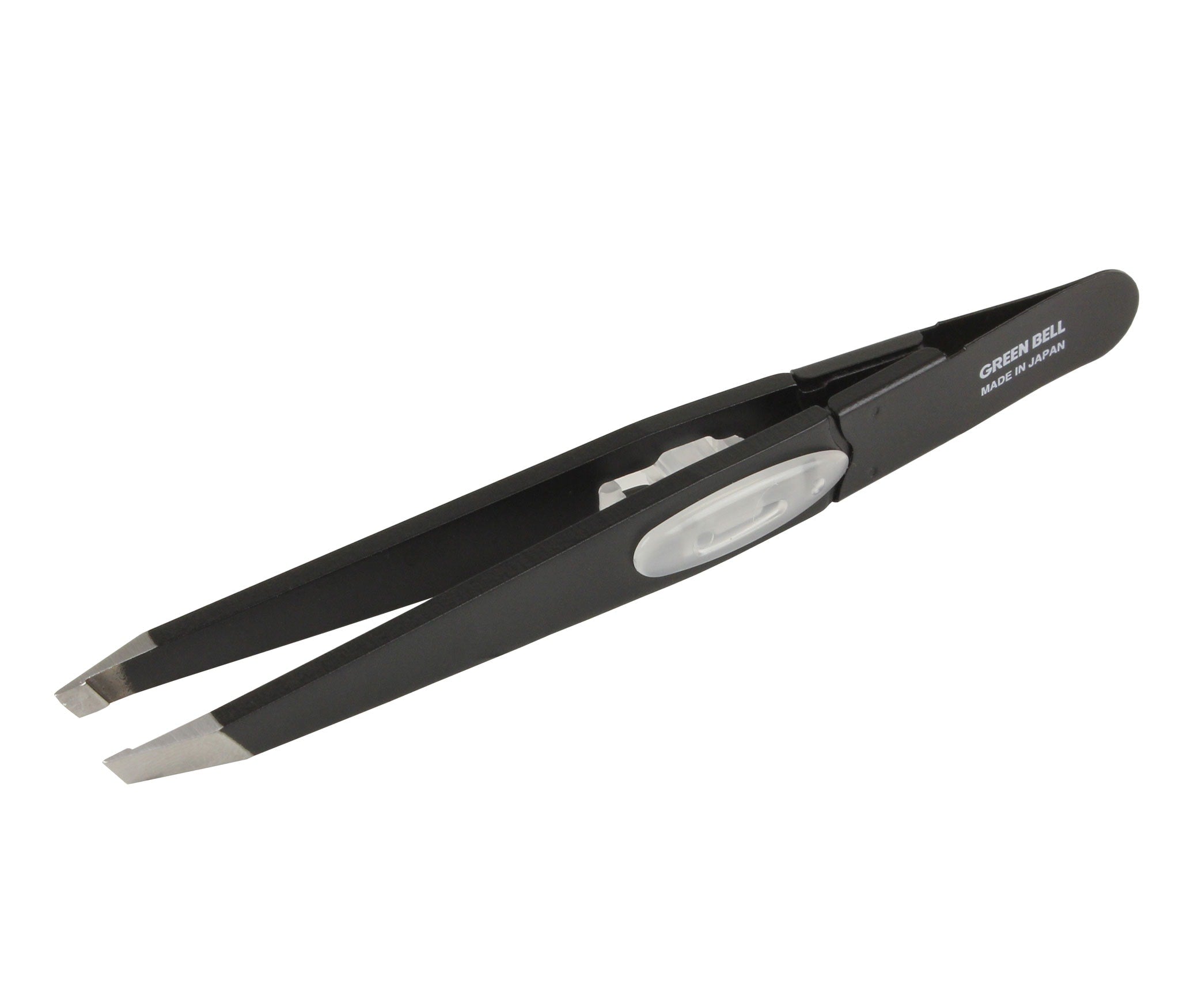 Seki Edge slant tip tweezer in black with precision tips for effective tweezing