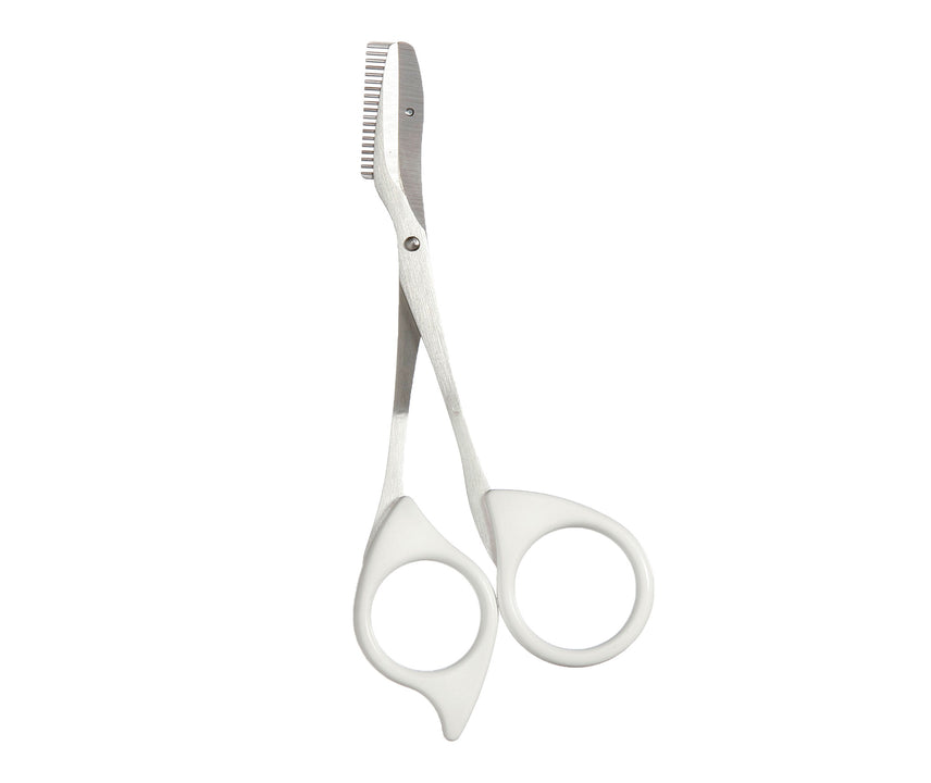 Seki Edge stainless steel eyebrow scissors with ergonomic handles for precise brow grooming