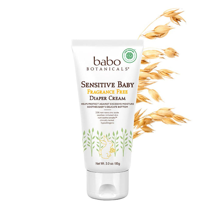 Babo Botanicals Sensitive Baby Zinc Diaper Cream - Fragrance Free 3.0oz