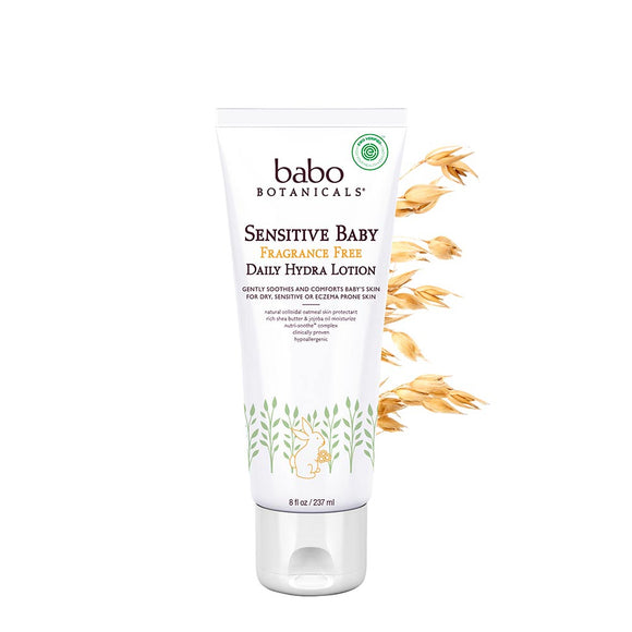 Babo Botanicals Sensitive Baby Fragrance Free Daily Hydra Lotion 8.0z