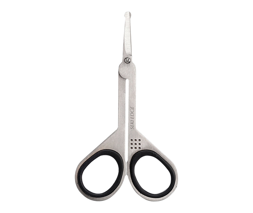 Seki Edge stainless steel nostril scissors with ergonomic handles for precise grooming