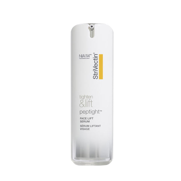 StriVectin Peptight Tightening Serum in a sleek bottle for effective face lifting and tightening.
