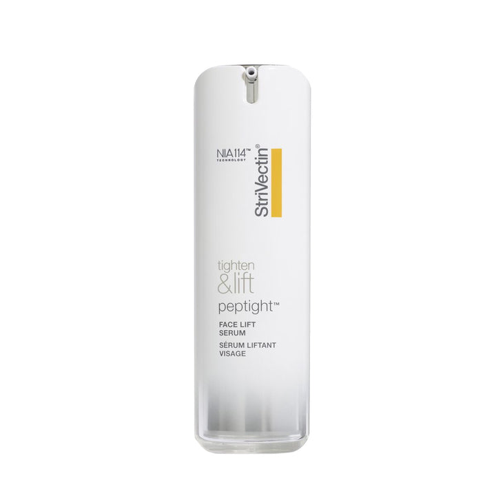 StriVectin Peptight Tightening Serum in a sleek bottle for effective face lifting and tightening.