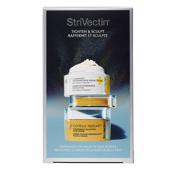 StriVectin Tighten and Sculpt skincare set with contour cream and restoration formula for youthful skin