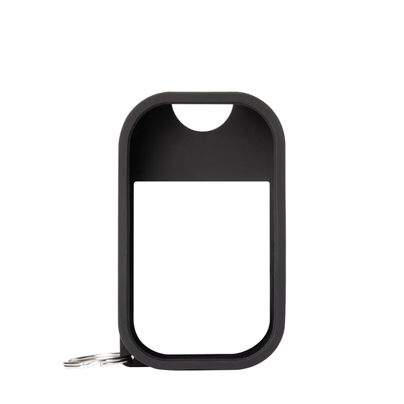 Touchland hand sanitizer mist holder in sleek black design for easy portability