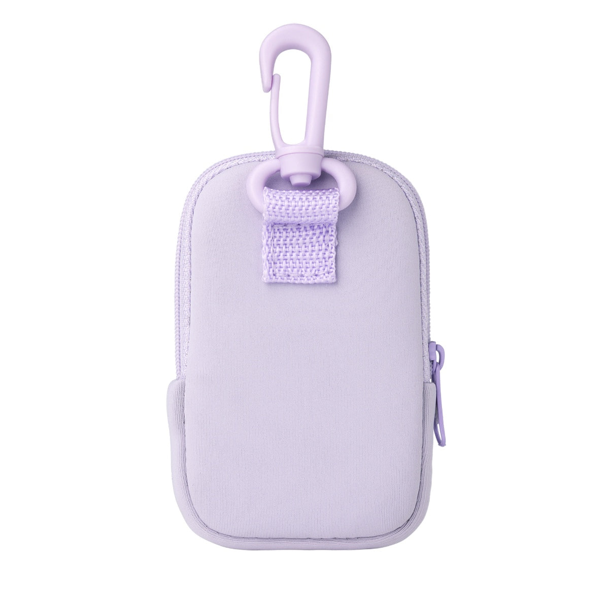 Touchland hand sanitizer pouch in lavender with a convenient clip for easy carrying